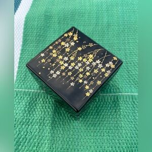 ✨🎉 RARE- Mini Vintage Japanese  Lacquered Jewelry Box with Cherry Blossom Detail
